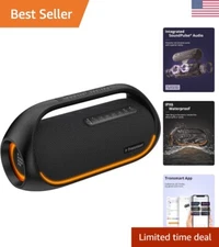 BangUpgraded 60W Bluetooth Speaker - Waterproof, 24H Playtime, 7 LED Light