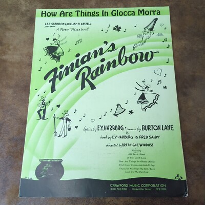 How Are Things In Glocca Morra (Vintage Sheet Music 1946) Finnian's Rainbow