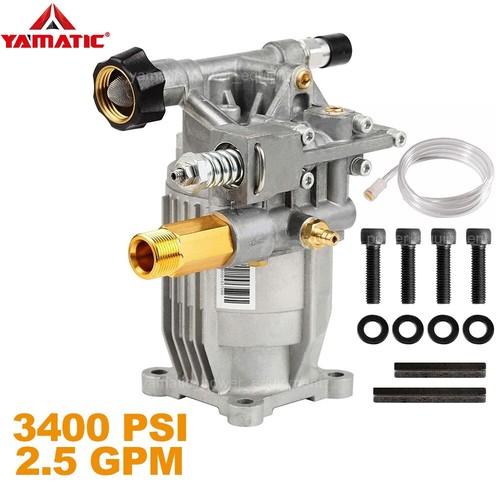 YAMATIC 3/4" Shaft Horizontal Pressure Washer Pump 3400 PSI Power Washer Pump