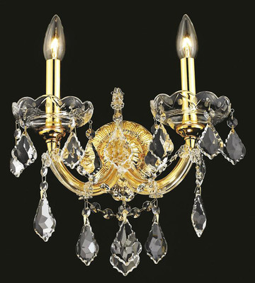 Palace Maria Theresa 2 Light Crystal chandelier Wall Light Wall sconce gold