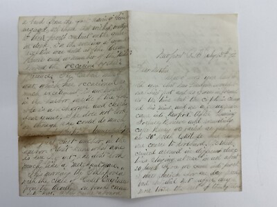 1872 Partial USN US Navy Letter Newport Rhode Island Gilded Age Naval Content