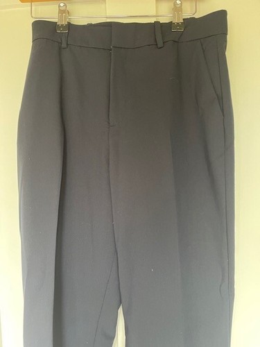 Girls Ladies Mango Straight Navy Trousers Size 10 - Picture 6 of 6