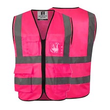 Hi Vis Vest Yellow Orange High Viz Visibility Waistcoat Safety Work Lot EN 20471