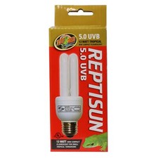 Zoo Med ReptiSun 5.0 UVB Mini Fluorescent Light Bulb for Reptiles 13 Watts