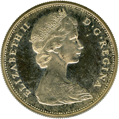 ☆ CANADA 1965 ☆ 1 DOLLAR (0.800) ELIZABETH II • D.G. REGINA