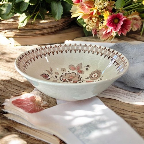 Vintage Johnson Bros Jamestown braune runde Schale England Staffordshire gebraucht - Bild 11 von 13