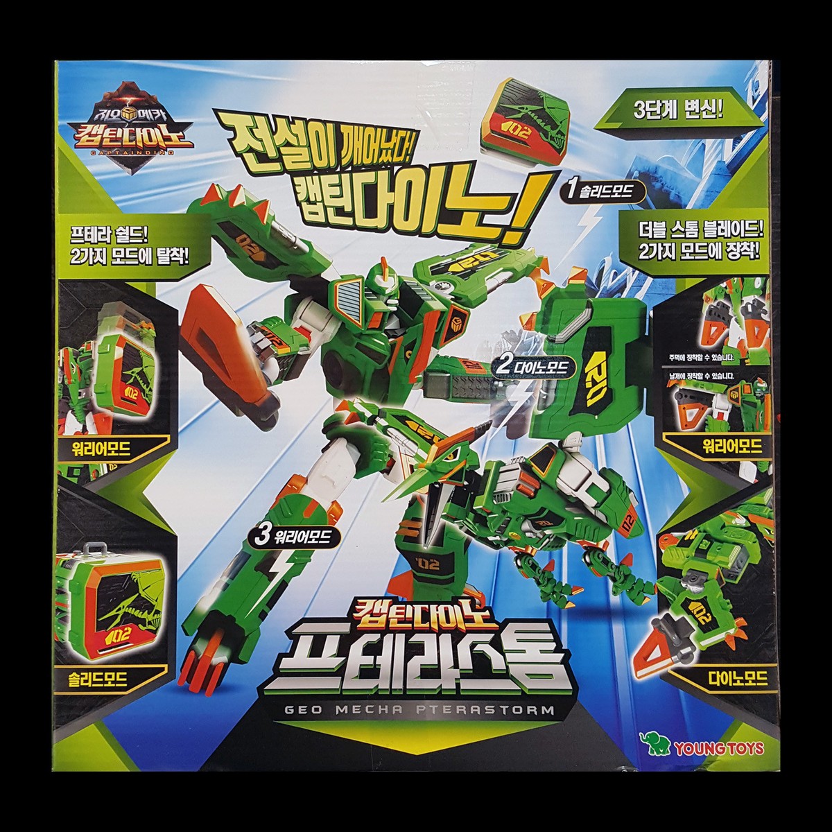 Geo Mecha CAPTAINDINO PTERASTORM 02 Pteranodon Dinosaur