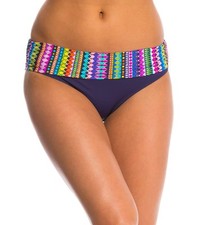 Anne Cole Small Desert Diamonds Multi-Color Fold-over Swimsuit Bottoms S NWT