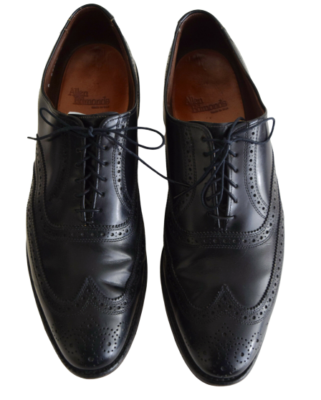 Vintage Allen‎ Edmonds Lloyd Black Leather Wingtip Oxford Dress Shoes Mens 8.5 Allen Edmonds Lloyd Wingtip Oxfords Black Leather Size 8  main image 2