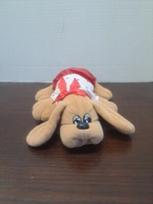 Vintage 1985 Tonka Newborn Brown Pound Puppy With White Heart Print Shirt And...