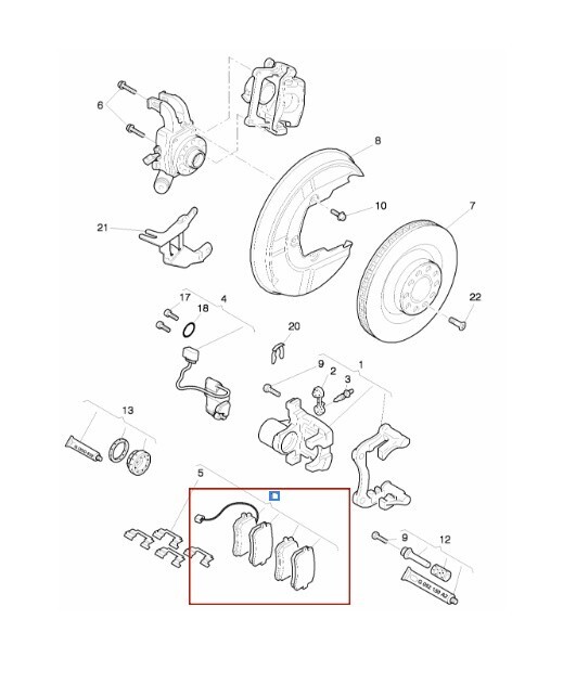 Bentley Continental Rear Brake pad P/N 3W0698451J