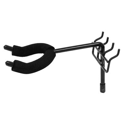 D'Luca 4'' Front Facing Fixed Angle Guitar Hanger Fits Slatwall And Peg Wall