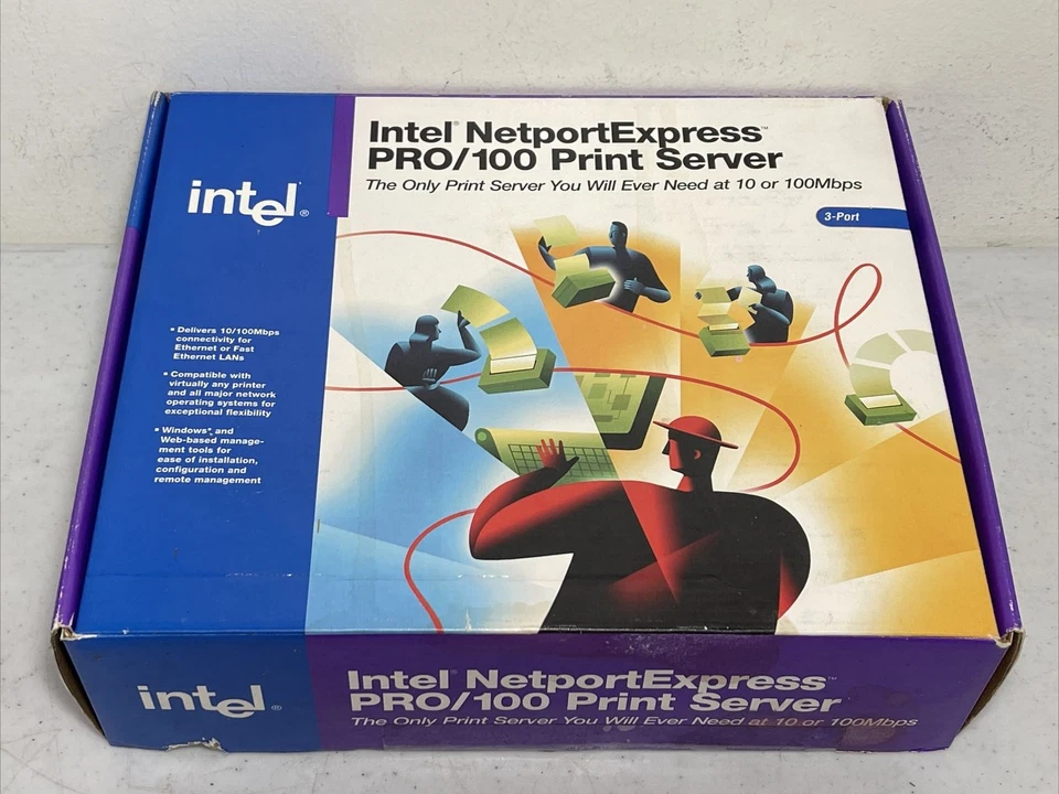 Intel NetportExpress PRO/100 Three Port Print Server PCLA2451 - Image 2 of 4