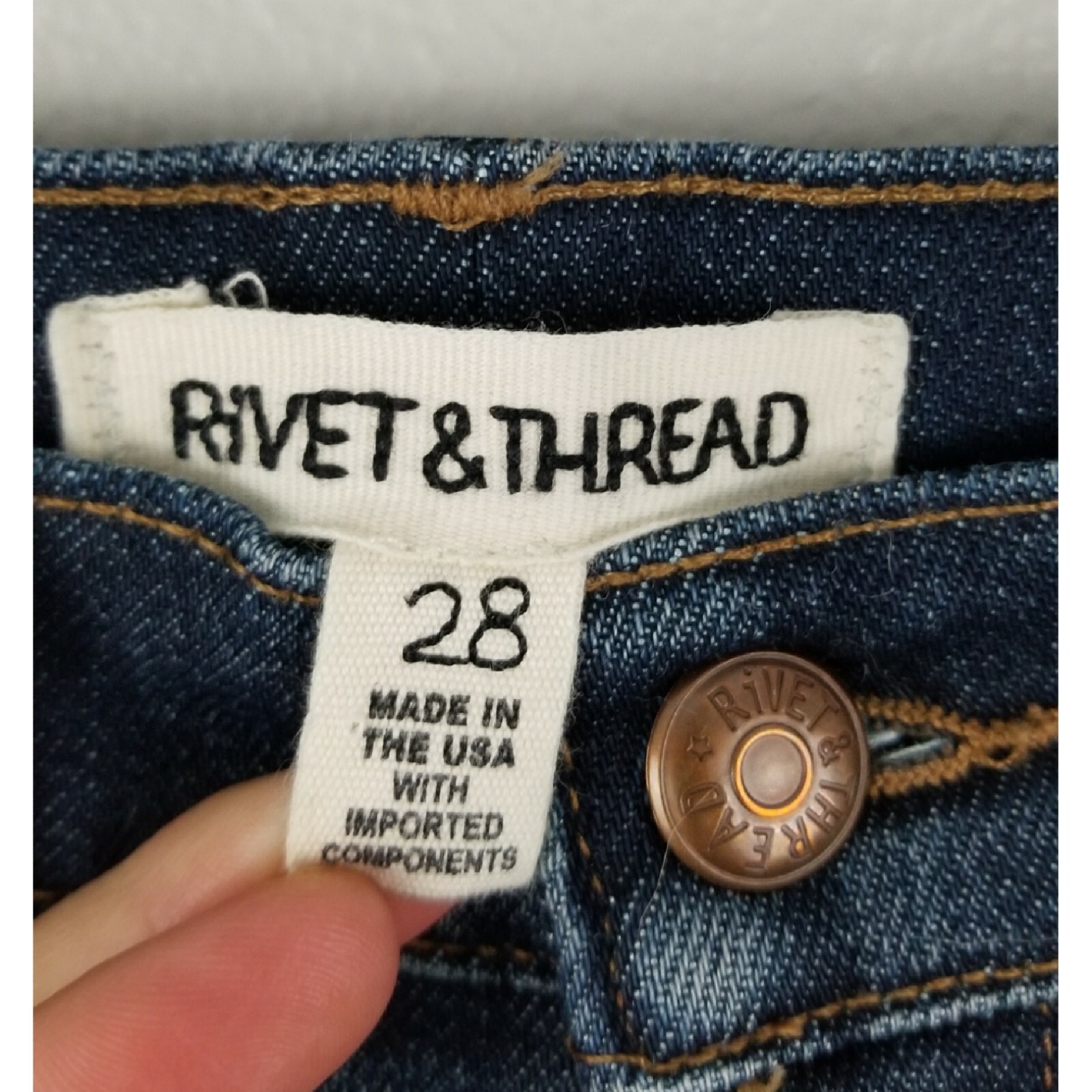 Rivet & Thread By Madewell Jeans Cropped Sz 28 High R… Gem