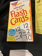 vintage Trend subtraction flash cards