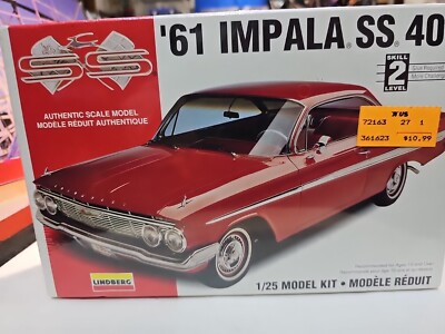 【未開封】LINDBERG 1/25 '61 Impala SS 409 Vintage 1996 Lindberg 1/25 Scale Model Kit 61 Impala SS 409 NICE