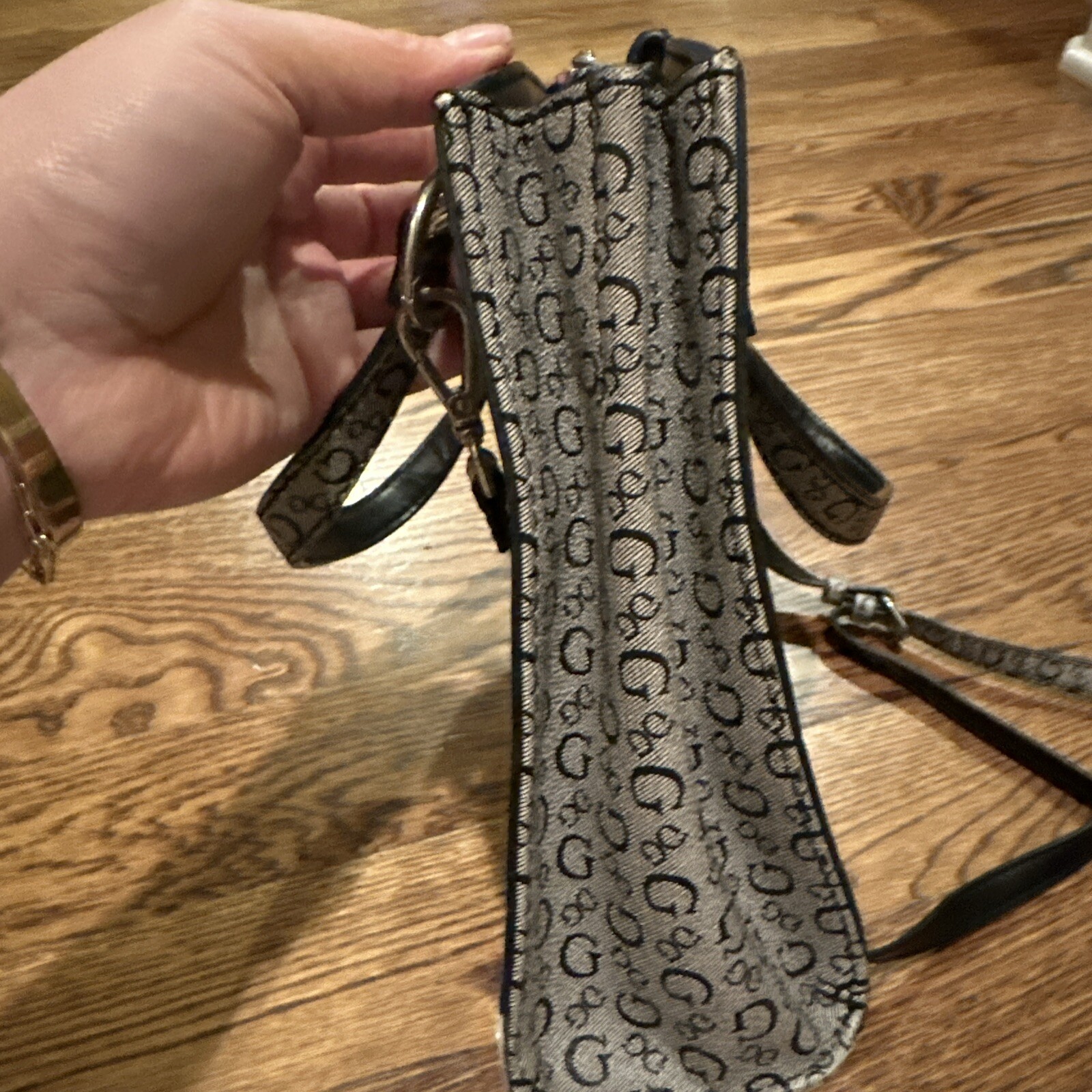 Guess Bag Gray Adjustable Strap Medium - image 4