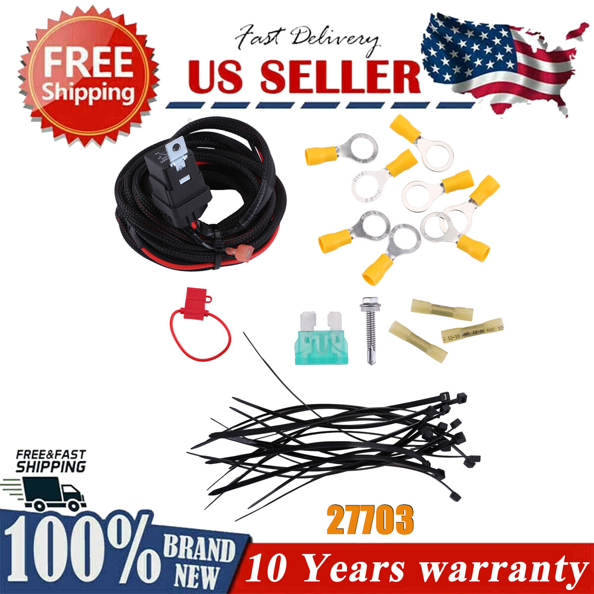 27703 AIR LIFT 3H/3P SECOND AIR COMPRESSOR HARNESS REPLACEMENT FOR SYSTEM WIRING
