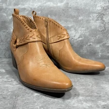 Frye and Co Palma Pointy Toe Western Brown Ankle Boots Heeled Women's Size 11 M