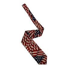 Vintage Beans Mcgee Classic American Flag Men's Tie Made in USA