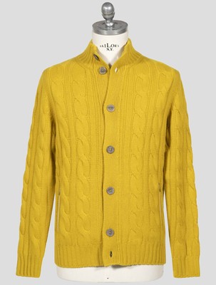 Fioroni Yellow Cashmere Cardigan FI622 Man