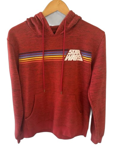 Star Wars Vintage Retro Unisex Hoodie Sweatshirt Rainbow Design Size Small - Picture 7 of 7