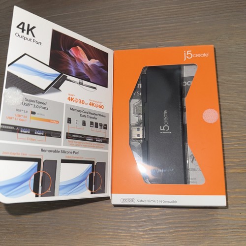 J5CREATE ULTRADRIVEMINIDOCKTM for Surface ProTM 4/5/6 Black - Picture 2 of 3