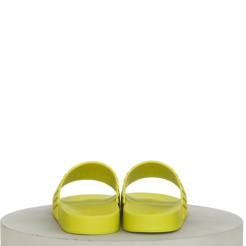 BOTTEGA VENETA 520$ Slide Sandals - Kiwi Green Rubber, Men's Pool - Picture 7 of 12