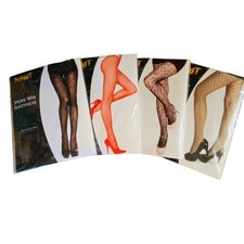 Fishnet Stockings Pantyhose Tights Seamless One size Spirit Halloween Vtg 4 Lot