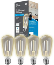 GE Smart LED Edison Bulbs, Soft White, 60W Equivalent, Works with Alexa  Google