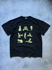 VINTAGE 90s SKELETON SEX POSITION KAMASUTRA SINGLE STITCH T-SHIRT MENS SIZE L
