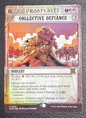 Magic MTG Outlaw of Thunder Junction Breaking News Foil Collective Defiance NM