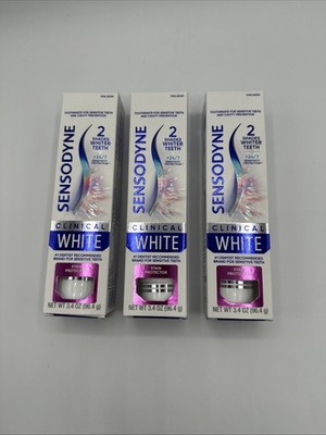 Sensodyne Clinical White Sensitive Whitening Stain Guard Mint 3.4oz 3Pack