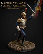 1:16 scale Napoleonic French Cuirassier unpainted 3d resin printed figure
