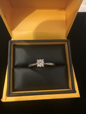Goldsmiths 0.40ct Diamond Solitaire Ring – 950 Platinum – Size P – £2,000 RRP