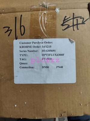 1Pc New KROHNE OPTIFLUX4000F, DN80 PN40, Electromagnetic Flowmeter