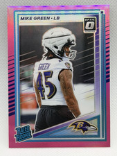 Panini Donruss Optic Rated Rookie Pink Prizm Mike Green Ravens NFL Card Lot - 3