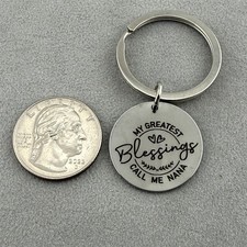 Grandmother Grandma Nana My Greatest Blessings Grandchildren Love Keychain 64523
