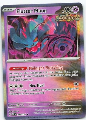 Flutter Mane 043/131 Prismatic Evolutions Rare NM Pokemon TCG