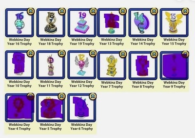 Webkinz Virtual YR, Trophy's please leave note in reply to seller with user name