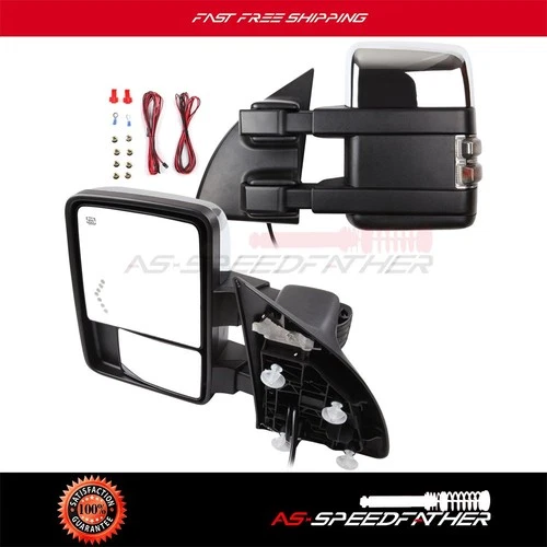 Power Heated Signal Clearance Light Puddle Arrow Lamp For 03-07 F250 Mirrors