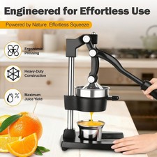 Commercial Heavy Duty Manual Citrus Juicer Hand Press Orange Squeezer 304 Steel
