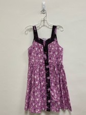 Matilda Jane SIZE 14 Purple/White Charcoal Bunnies Sleeveless Girl's Dress