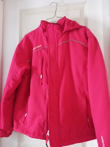 Bauer Windbreaker Youth Jacket UK 16 Pink Lightweight Rain Coat