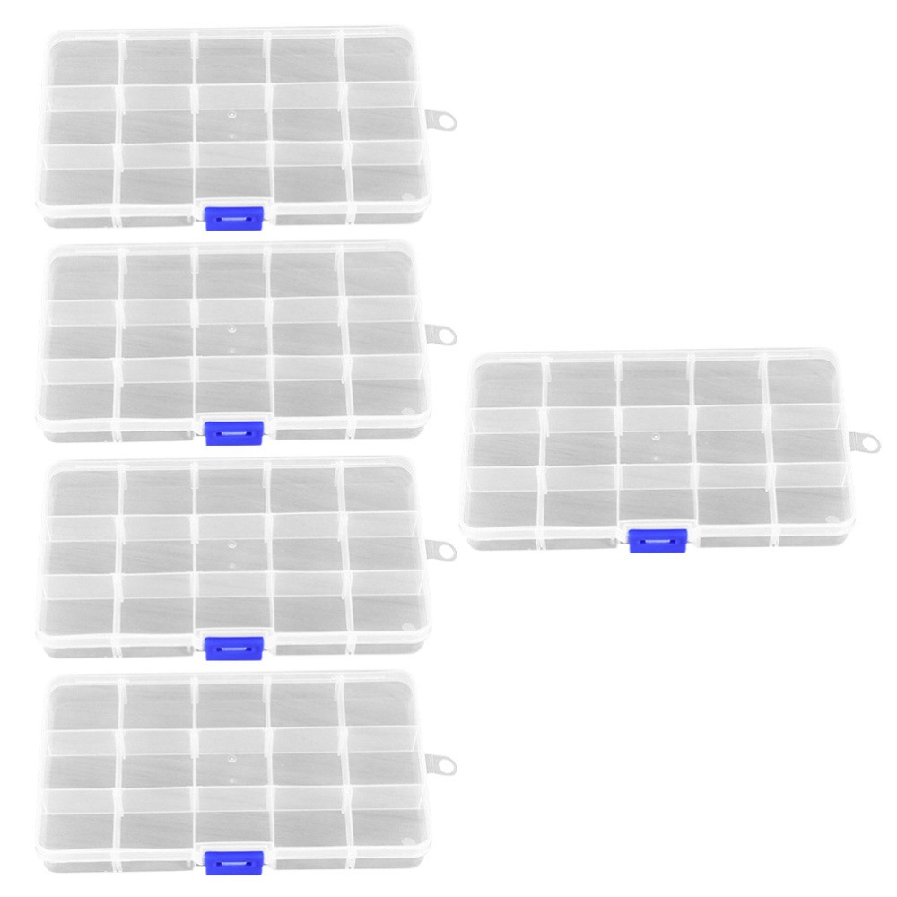 5-Piece Small Parts Organizer Box with Multiple Compartments
