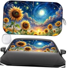 Windshield Sun Shade, Reflective Car Sunshade Blocks Heat, 57 x 31.5 in