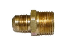 HPC Fire Male Connector Brass Fitting, 3/8in. Tube, 1/2in. MIP