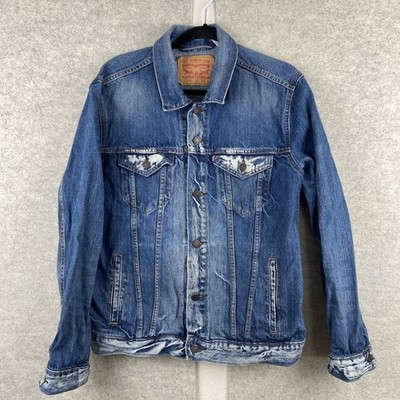 Levis Jacket Mens Large Blue Denim Classic Trucker Button Front 72334-0140