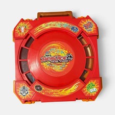 Vintage 2010 Hasbro Beyblade Metal Fusion Mobile Beystadium Lot - Arena  6 Tops