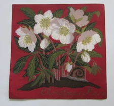Elizabeth Bradley Botanical Garden Christmas Rose Needlepoint Chart & Yarn Card